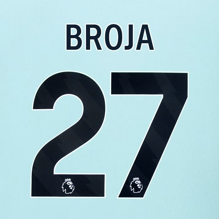 2025 2026 BURNLEY BROJA 27 OFFICIAL BLACK AWAY PLAYER SIZE NAMESET