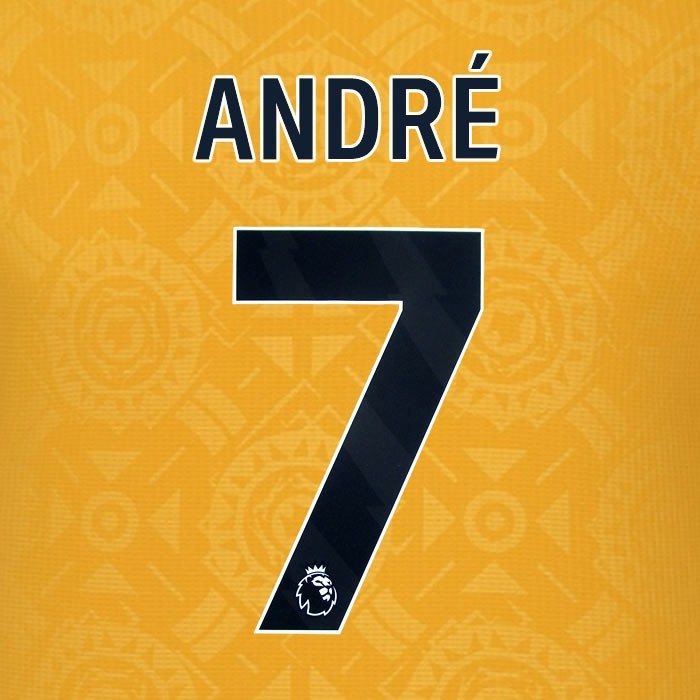 2025 2026 WOLVES HOME BLACK ANDRE 7 OFFICIAL PLAYER SIZE NAMESET