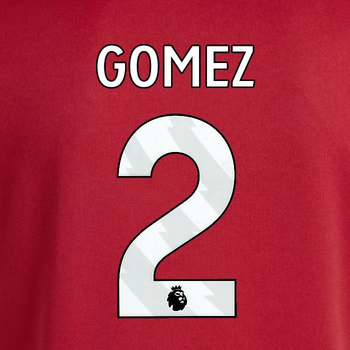2025 2026 OFFICIAL LIVERPOOL GOMEZ 2 WHITE HOME PLAYER SIZE NAMESET
