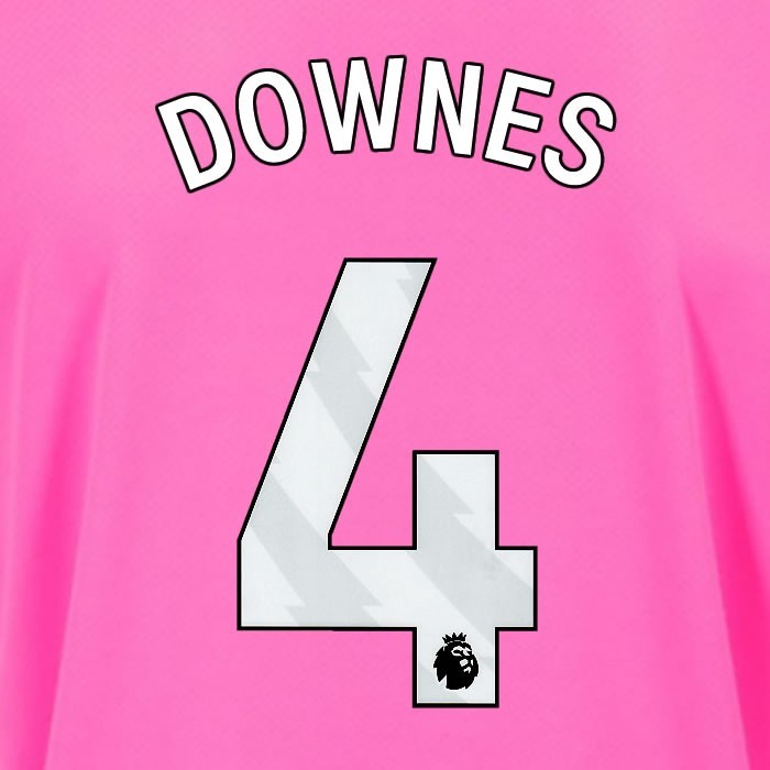 2024 2025 OFFICIAL SOUTHAMPTON DOWNES 4 WHITE 3RD PLAYER SIZE NAME SET