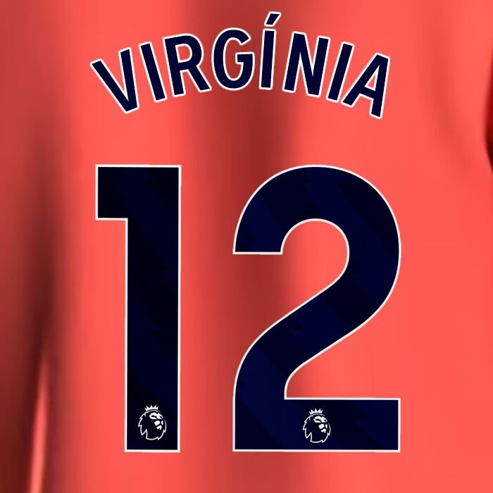 2023 2024 EVERTON VIRGINIA 12 OFFICIAL BLUE AWAY PLAYER SIZE NAMESET