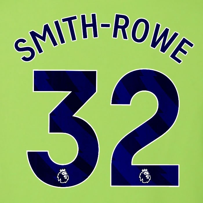2025 2026 OFFICIAL FULHAM SMITH ROWE 32 BLUE AWAY PLAYER SIZE NAMESET