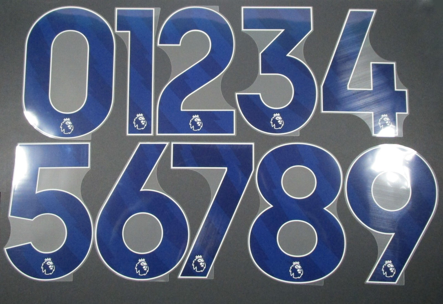 25 - 26 OFFICIAL AVERY DENNISON PREMIER LEAGUE BLUE PLAYER SIZE NUMBERS 250MM