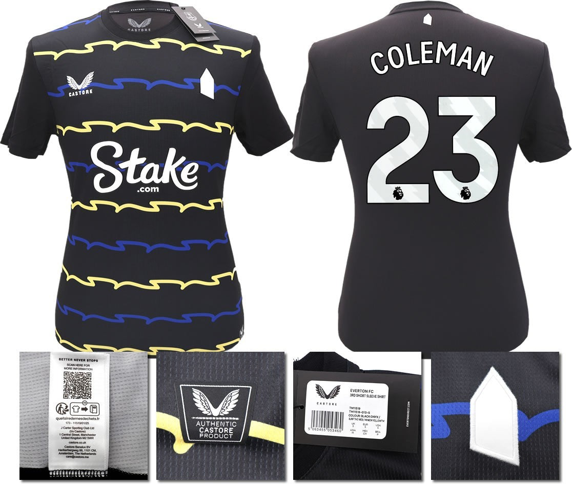 BNWT 2025/2026 EVERTON F.C. CASTORE 3RD SHIRT COLEMAN 23