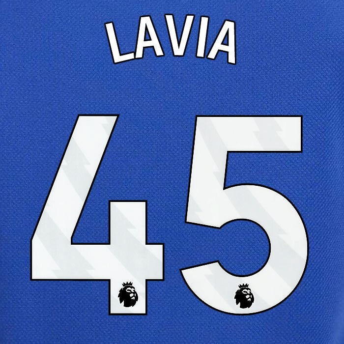 2023 2024 OFFICIAL CHELSEA LAVIA 45 WHITE HOME PLAYER SIZE NAMESET
