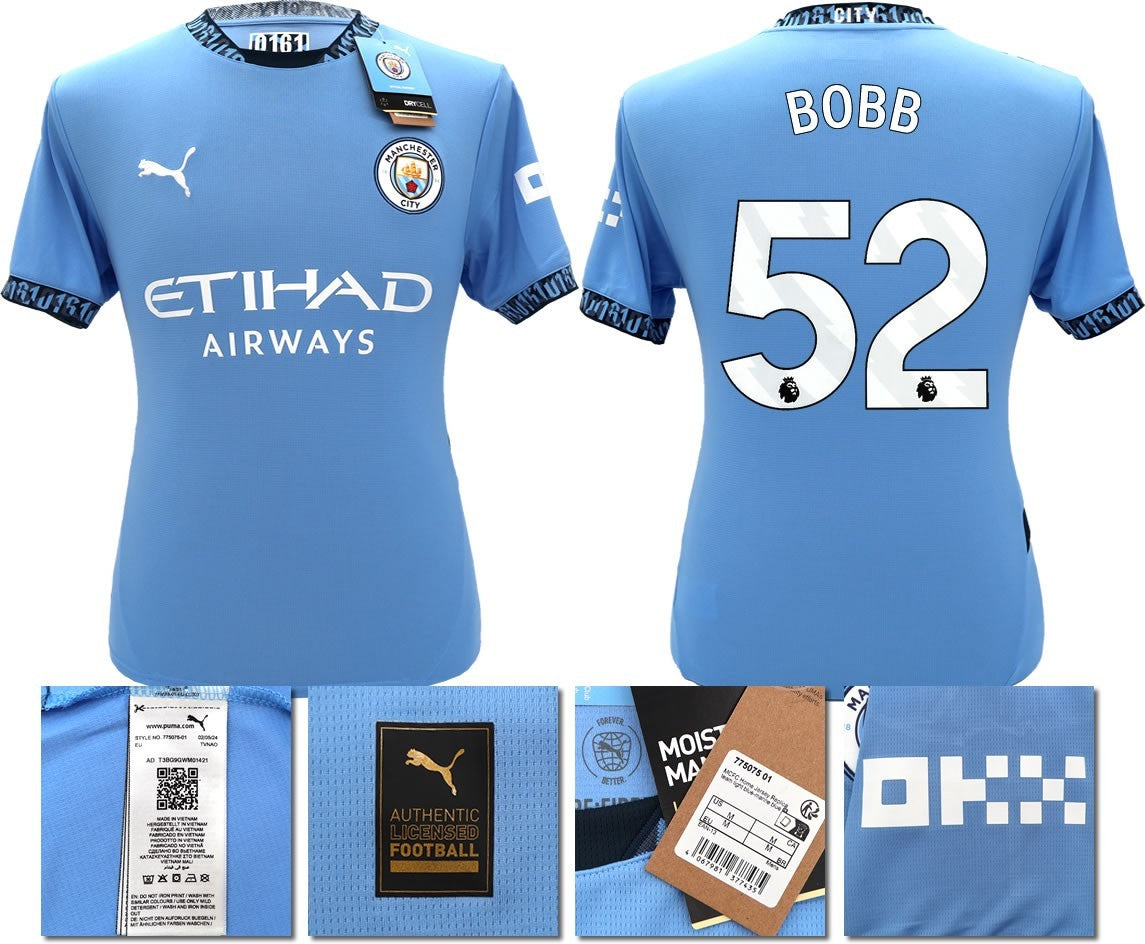 BNWT 2024 2025 MAN CITY PUMA HOME BOBB 52 FOOTBALL SHIRT