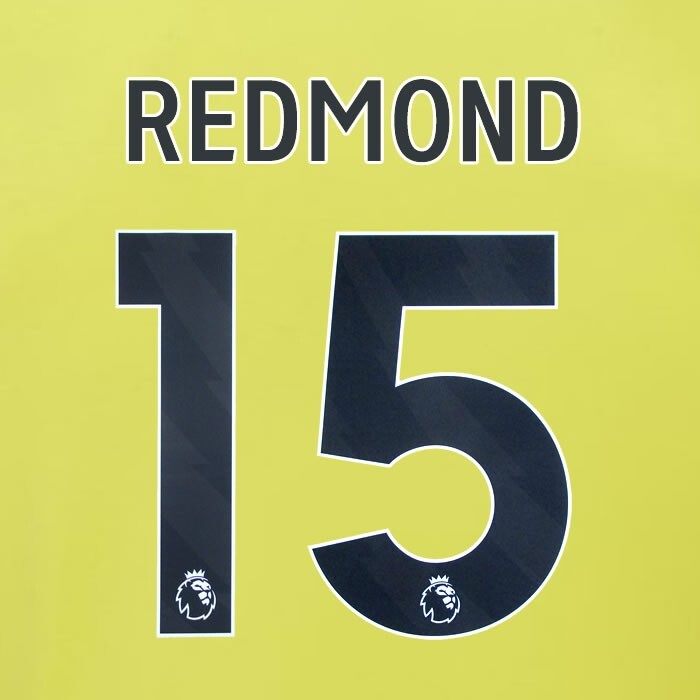 2023 2024 BURNLEY REDMOND 15 OFFICIAL BLACK AWAY PLAYER SIZE NAMESET
