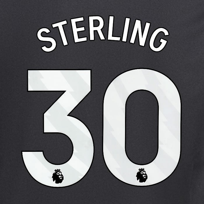 2024 2025 ARSENAL STERLING 30 WHITE AWAY OFFICIAL PLAYER SIZE NAMESET