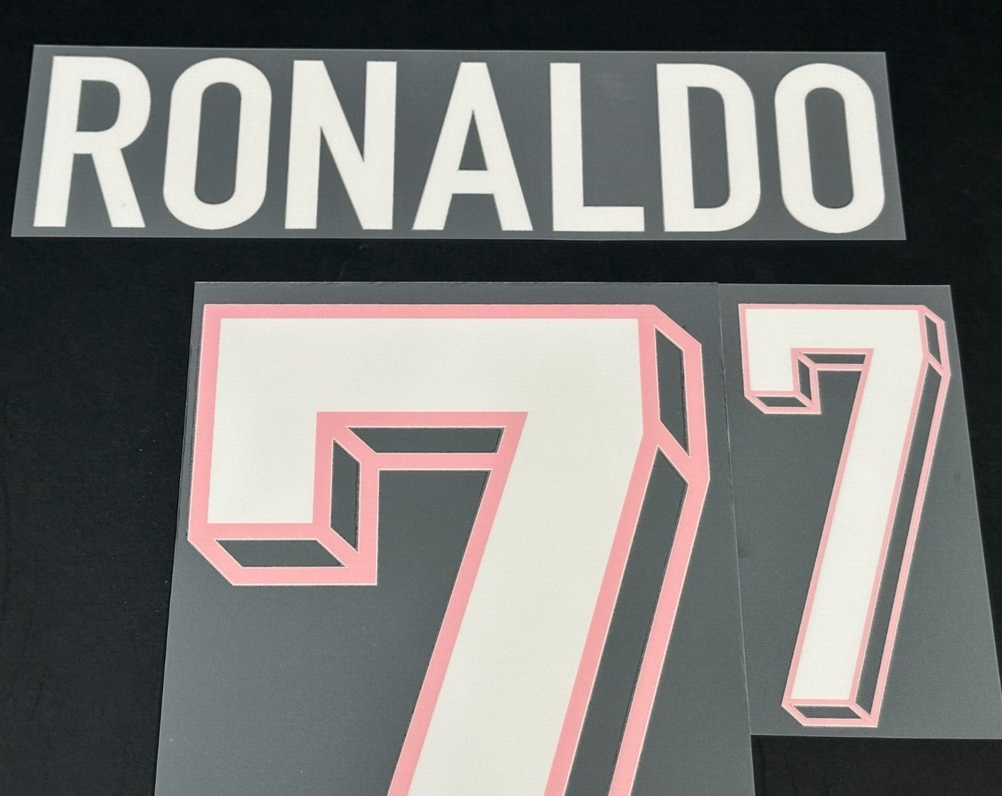 PORTUGAL 2023-2024 OFFICIAL SPORTING ID RONALDO 7 HOME PLAYER SIZE NAME SET