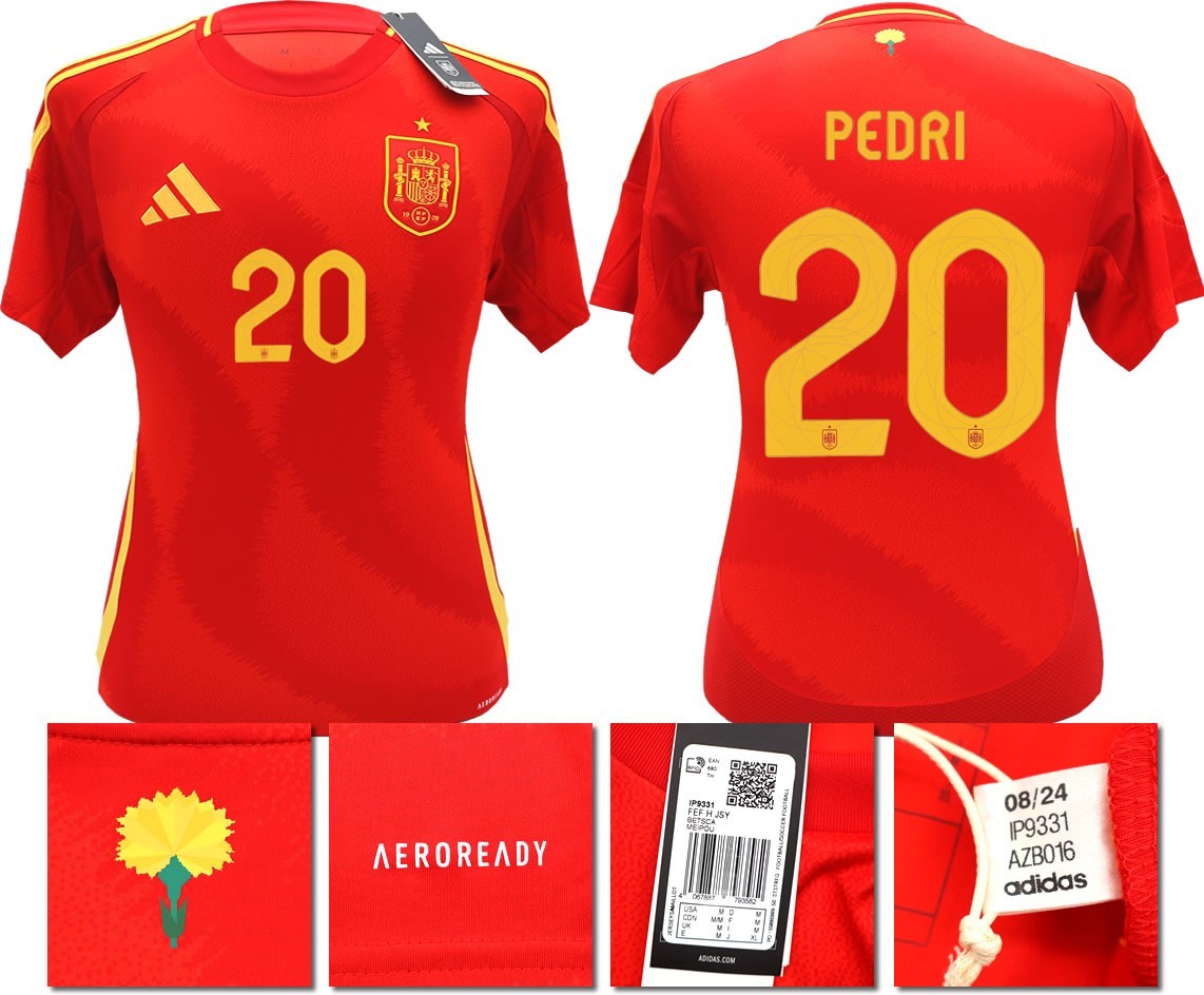 BNWT 2024 2025 SPAIN ADIDAS HOME SHIRT PEDRI 20 MEN'S