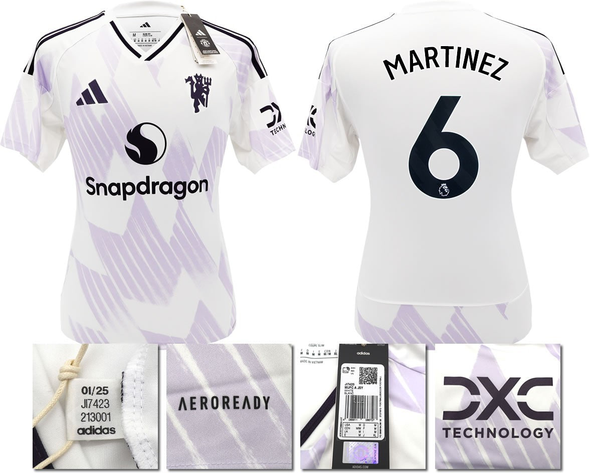 BNWT 2025 2026 MANCHESTER UNITED ADIDAS AWAY SHIRT MARTINEZ 6 MEN'S SMALL