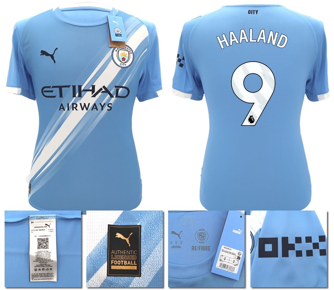 BNWT 2025 2026 MAN CITY PUMA HOME HAALAND 9 FOOTBALL SHIRT