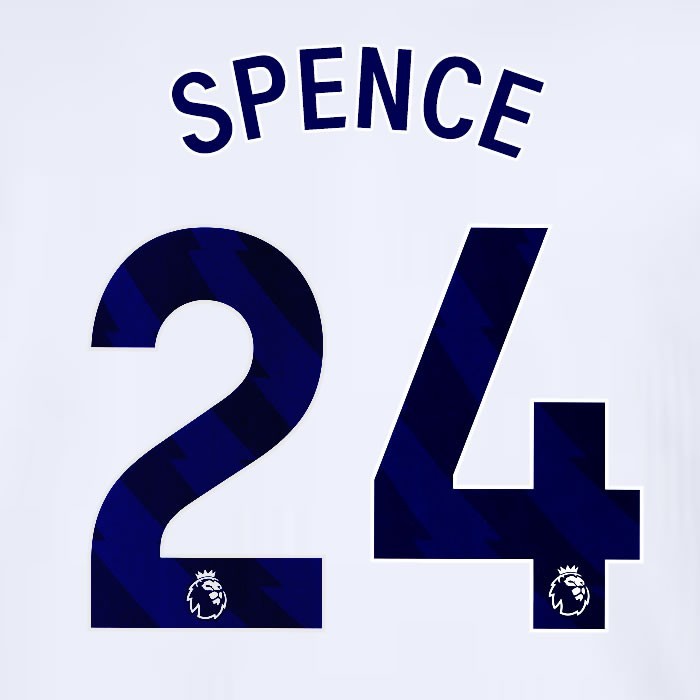 2024 2025 TOTTENHAM SPENCE 24 BLUE HOME PLAYER SIZE NAME SET