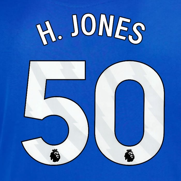 2025 2026 OFFICIAL SUNDERLAND H JONES 50 WHITE AWAY PLAYER SIZE NAME SET
