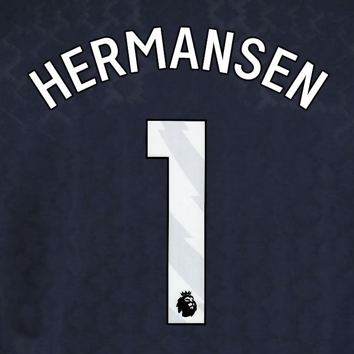 2025 2026 WEST HAM HERMANSEN 1 OFFICIAL WHITE 3RD PLAYER SIZE NAMESET