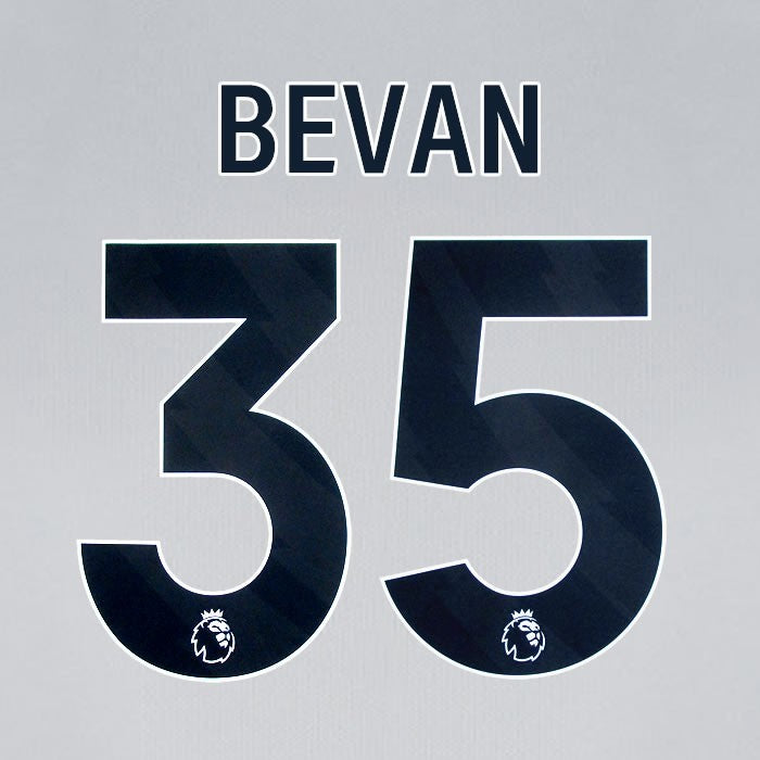 2024 2025 BOURNEMOUTH BEVAN 35 BLACK AWAY PLAYER SIZE NAME SET