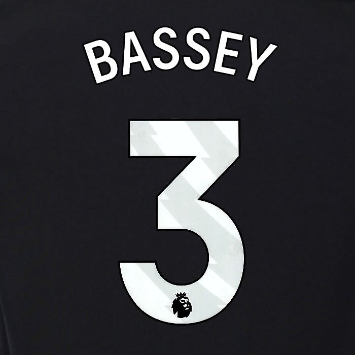 2025 2026 OFFICIAL FULHAM BASSEY 3 WHITE 3RD PLAYER SIZE NAMESET