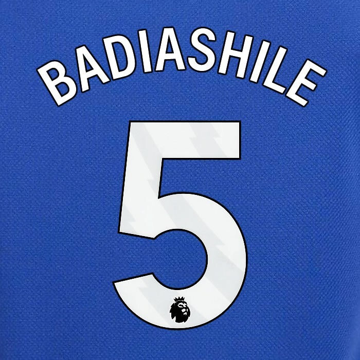 2023 2024 OFFICIAL CHELSEA BADIASHILE 5 WHITE HOME PLAYER SIZE NAMESET