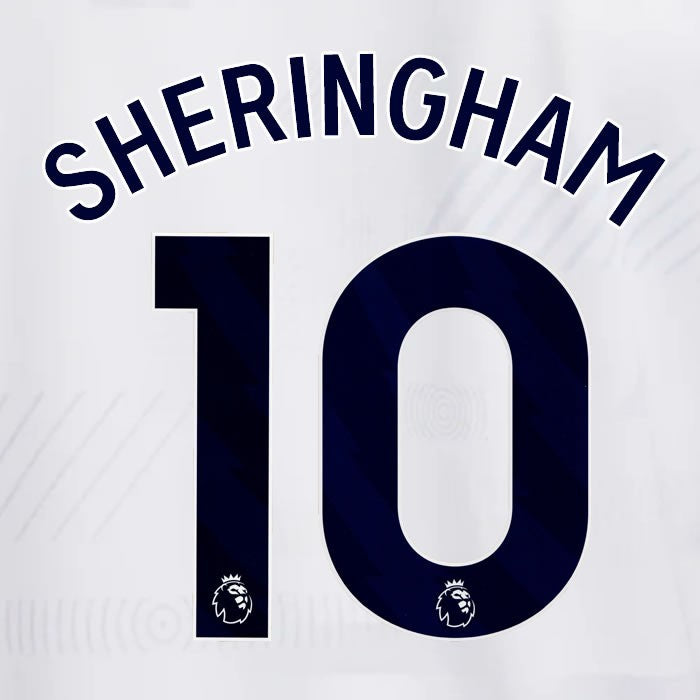 SPURS 2023 2024 SHERINGHAM 10 BLUE HOME PLAYER SIZE NAME SET