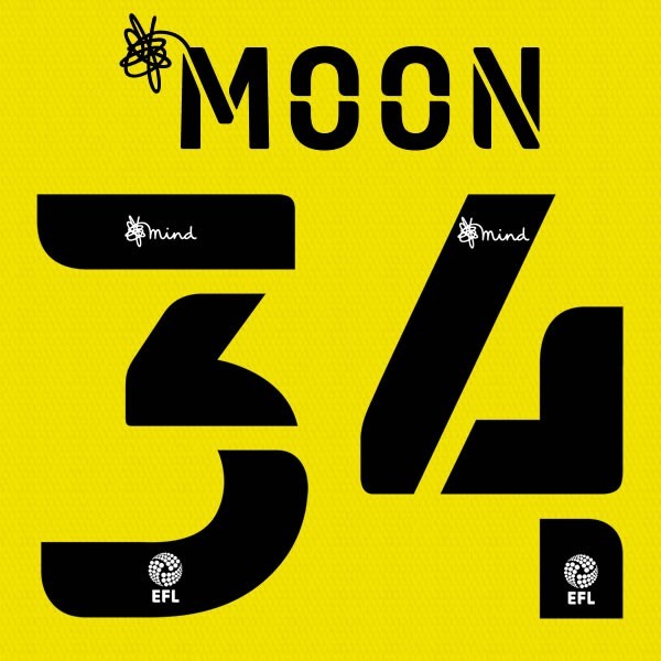 BARNSLEY 2020 2021 OFFICIAL MOON 34 3RD PLAYER SIZE NAME SET