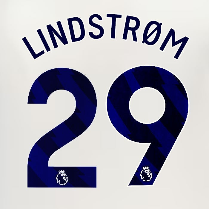 2024 2025 EVERTON LINDSTROM 29 OFFICIAL BLUE 3RD PLAYER SIZE NAMESET
