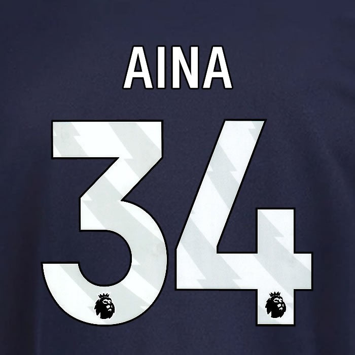 2025 2026 OFFICIAL NOTTINGHAM AINA 34 WHITE 3RD PLAYER SIZE NAMESET