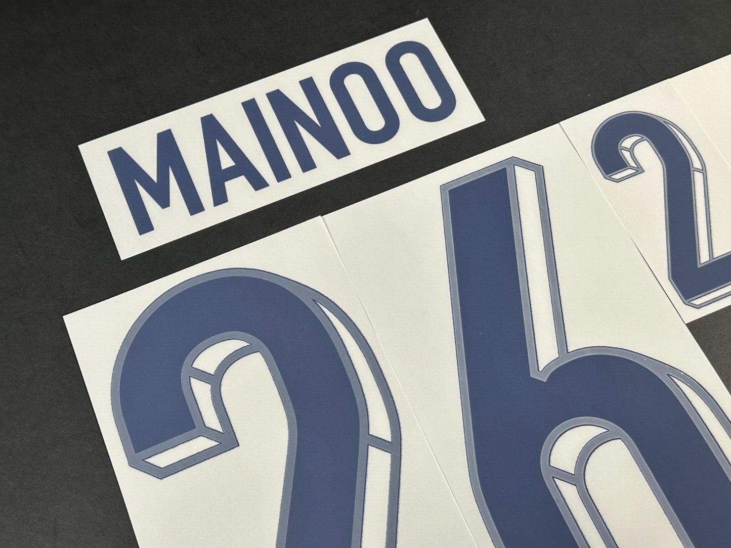 ENGLAND 2024-2025 OFFICIAL SPORTING ID MAINOO 26 HOME PLAYER SIZE NAME SET