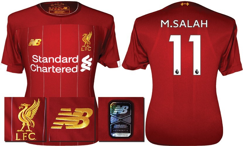 BNWT 2019 2020 NEW BALANCE LIVERPOOL HOME SHIRT M. SALAH 11 MENS