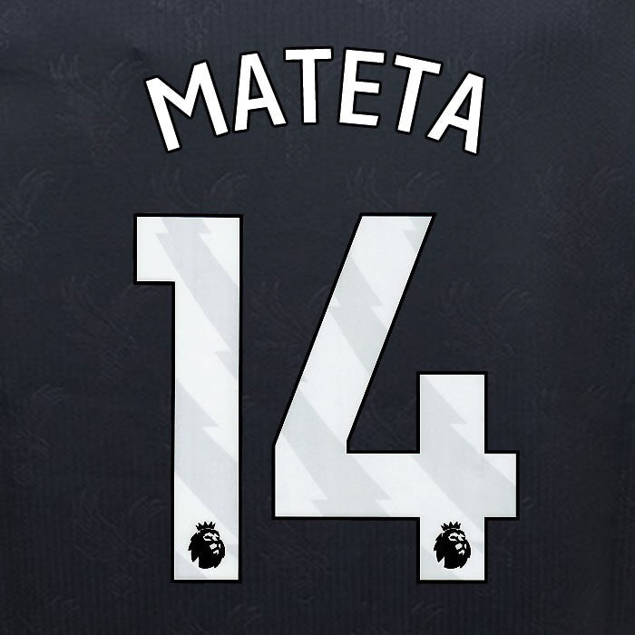 2024 2025 OFFICIAL CRYSTAL PALACE MATETA 14 WHITE 3RD PLAYER SIZE NAMESET