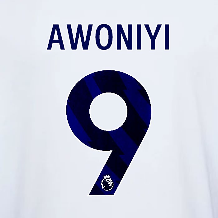 2023 2024 OFFICIAL NOTTINGHAM AWONIYI 9 BLUE AWAY PLAYER SIZE NAMESET