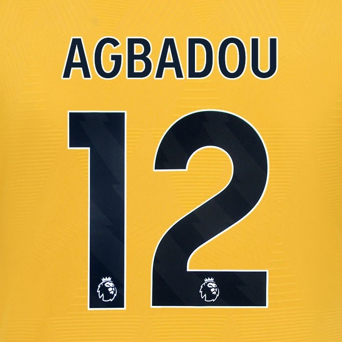 2024 2025 WOLVES HOME BLACK AGBADOU 12 OFFICIAL PLAYER SIZE NAMESET