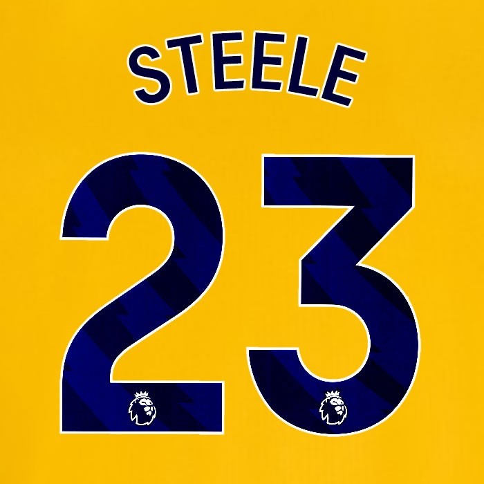 2024 2025 OFFICIAL BRIGHTON STEELE 23 AWAY BLUE PLAYER SIZE NAMESET