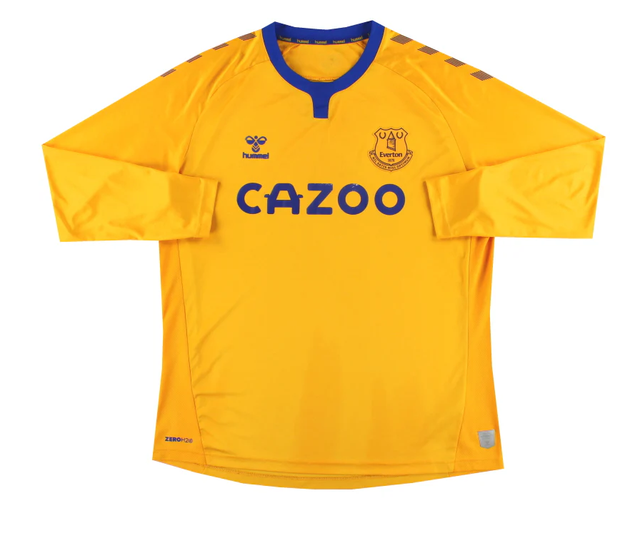 BNWT 2020 2021 HUMMEL EVERTON AWAY LONG SLEEVE SHIRT MEN'S SIZE MEDIUM