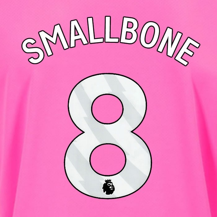 2024 2025 OFFICIAL SOUTHAMPTON SMALLBONE 8 WHITE 3RD PLAYER SIZE NAME SET