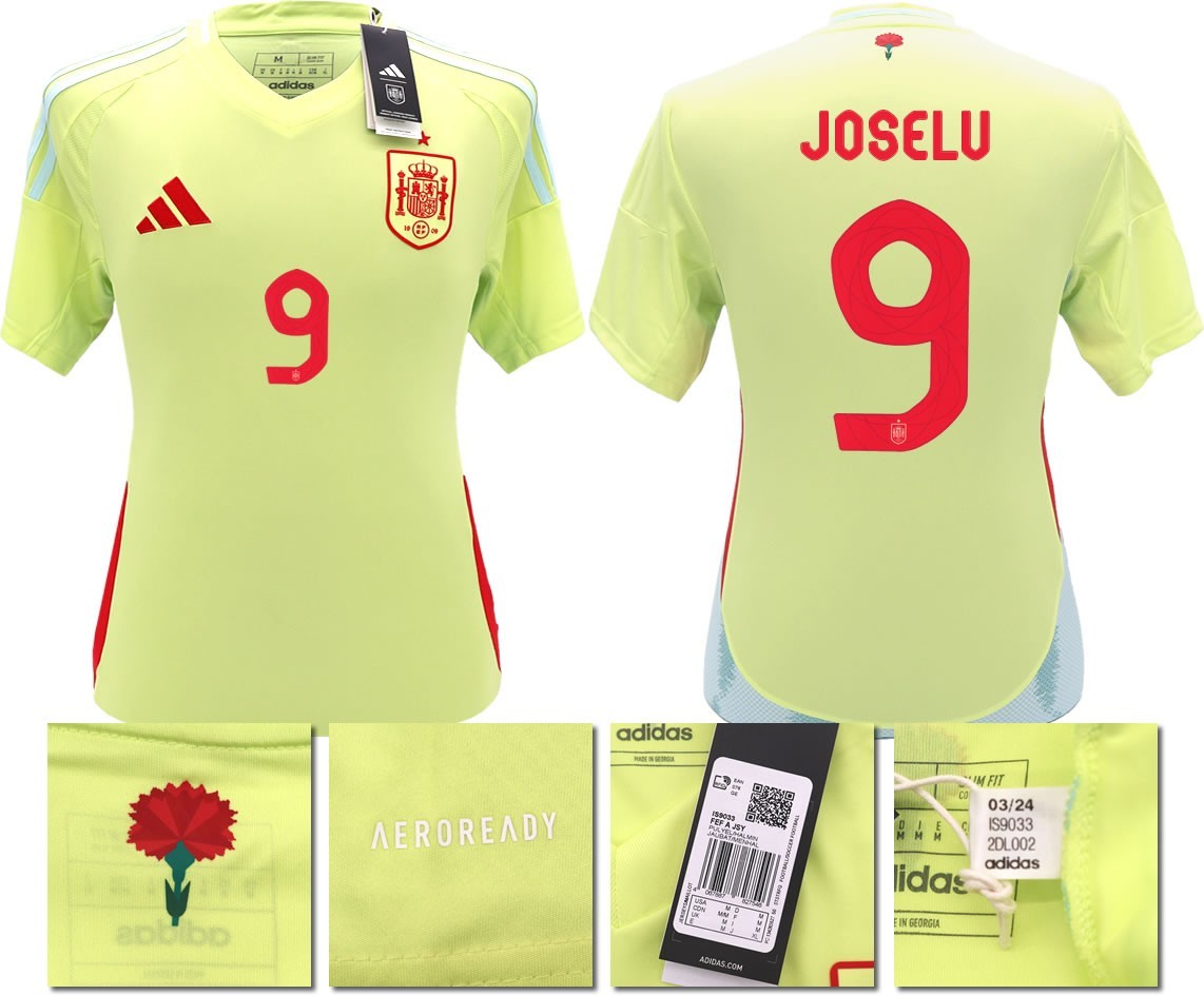 BNWT 2024 2025 SPAIN ADIDAS AWAY SHIRT JOSELU 9 MEN'S