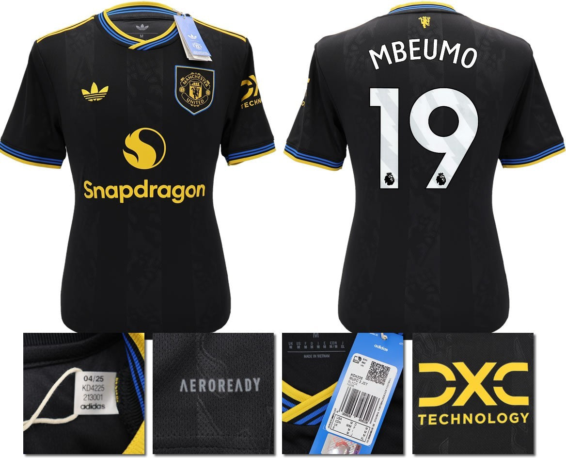 BNWT 2025 2026 MANCHESTER UNITED ADIDAS 3RD SHIRT MBEUMO 19
