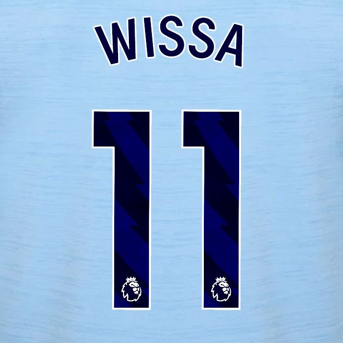 2023 2024 BRENTFORD WISSA 11 OFFICIAL BLUE AWAY PLAYER SIZE NAMESET