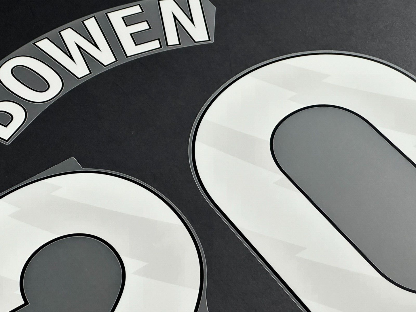 WEST HAM 2023-2025 BOWEN 20 OFFICIAL AVERY DENNISON WHITE PLAYER SIZE NAME SET