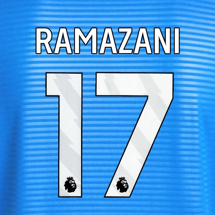 2025 2026 OFFICIAL LEEDS UNITED RAMAZANI 17 WHITE AWAY PLAYER SIZE NAMESET