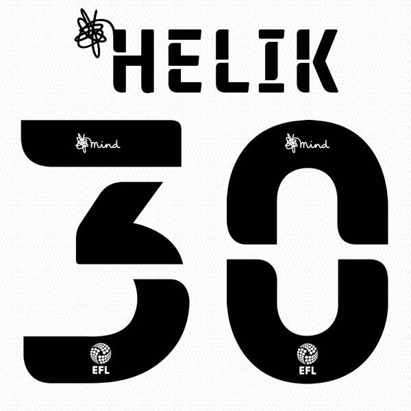 BARNSLEY 2020 2021 OFFICIAL HELIK 30 AWAY PLAYER SIZE NAME SET