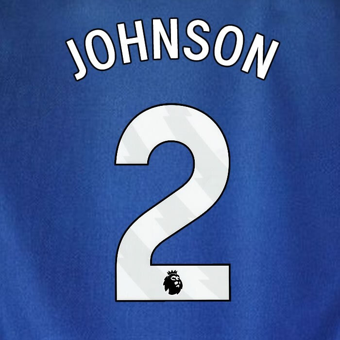 2023 2024 WEST HAM JOHNSON 2 OFFICIAL 3RD WHITE PLAYER SIZE NAMESET