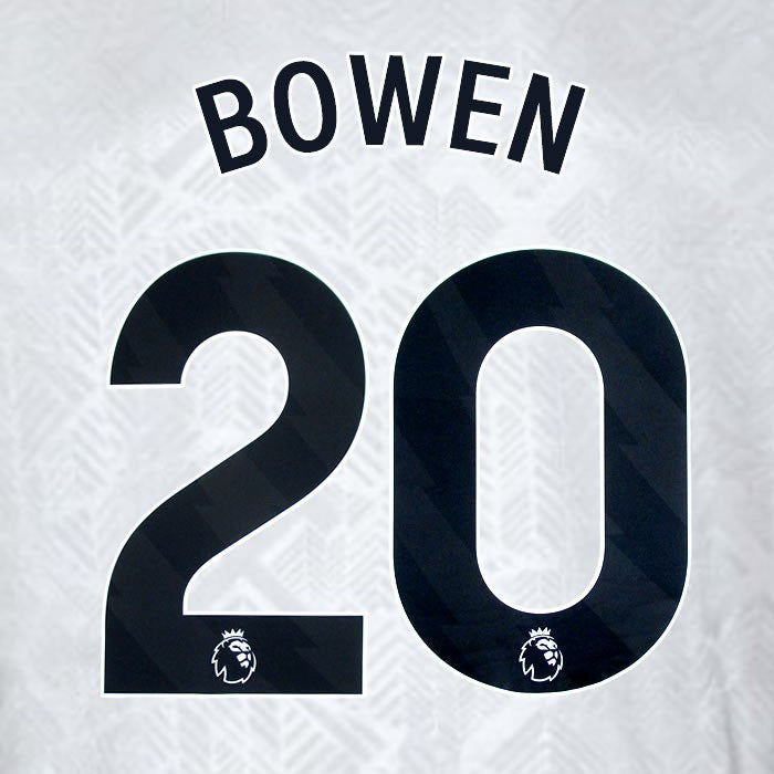 2024 2025 WEST HAM BOWEN 20 OFFICIAL 3RD BLACK PLAYER SIZE NAMESET