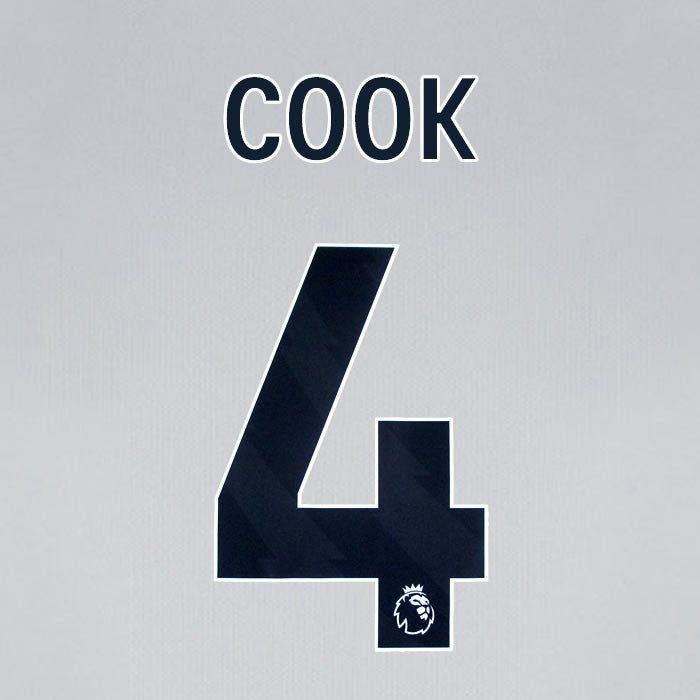 2024 2025 BOURNEMOUTH COOK 4 BLACK AWAY PLAYER SIZE NAME SET