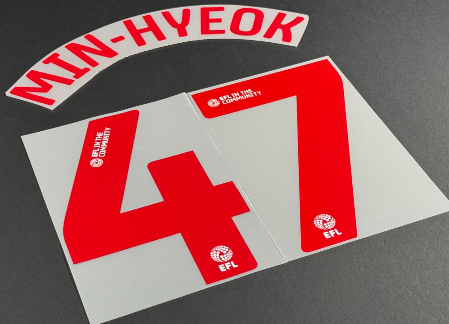 24/25 QPR MIN - HYEOK 47 OFFICIAL RED HOME SPORTING ID PLAYER SIZE NAME SET