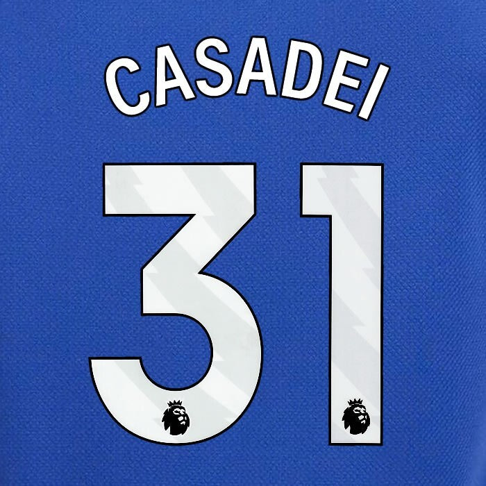 2023 2024 OFFICIAL CHELSEA CASADEI 31 WHITE HOME PLAYER SIZE NAMESET