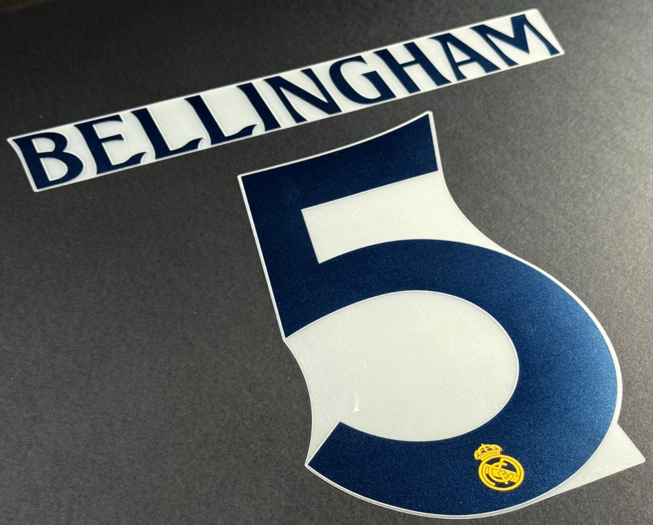 24/25 REAL MADRID BELLINGHAM 5 OFFICIAL AWAY PLAYER SIZE NAME SET