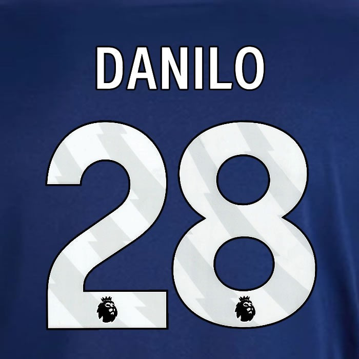2024 2025 OFFICIAL NOTTINGHAM DANILO 28 WHITE AWAY PLAYER SIZE NAMESET