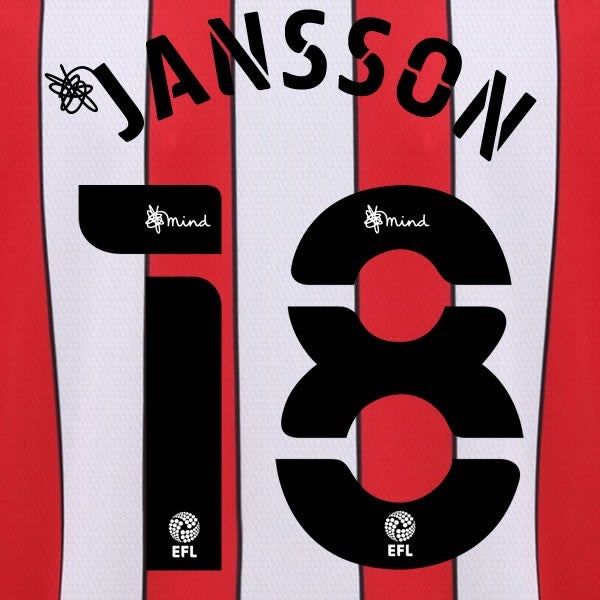 BRENTFORD 2020 2021 OFFICIAL JASSON 18 HOME PLAYER SIZE NAME SET