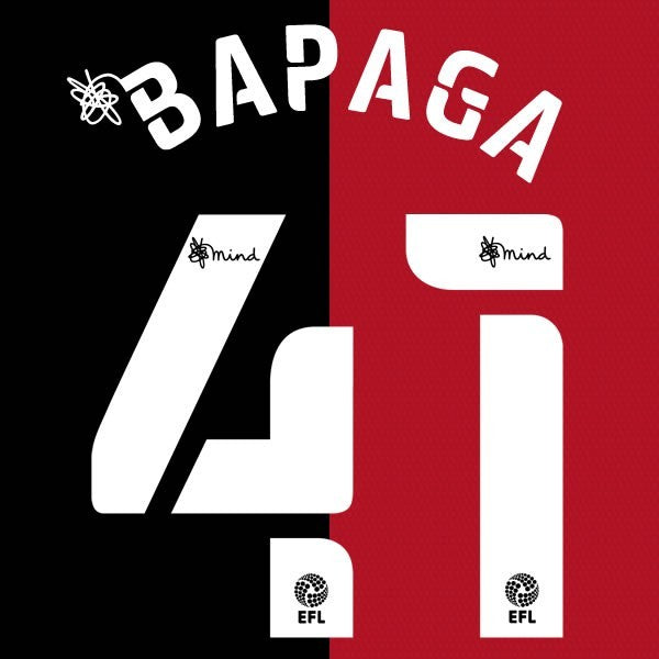COVENTRY 2020 2021 OFFICIAL BAPAGA 41 AWAY PLAYER SIZE NAME SET