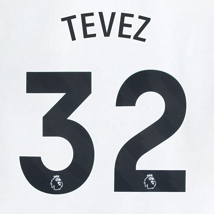 2023 2024 WEST HAM TEVEZ 32 OFFICIAL AWAY BLACK PLAYER SIZE NAMESET